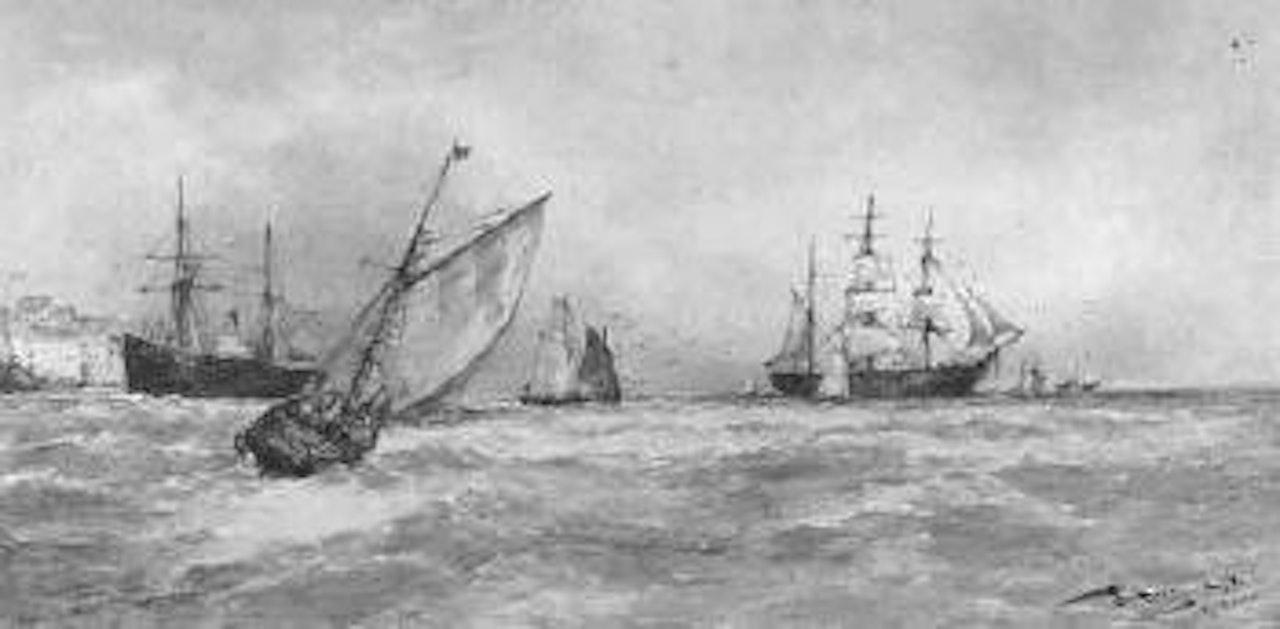 Off Dover by Thomas Bush Hardy