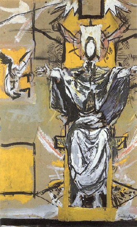 Christ in Glory - study for the second Coventry Cathedral tapestry cartoon by Graham Sutherland
