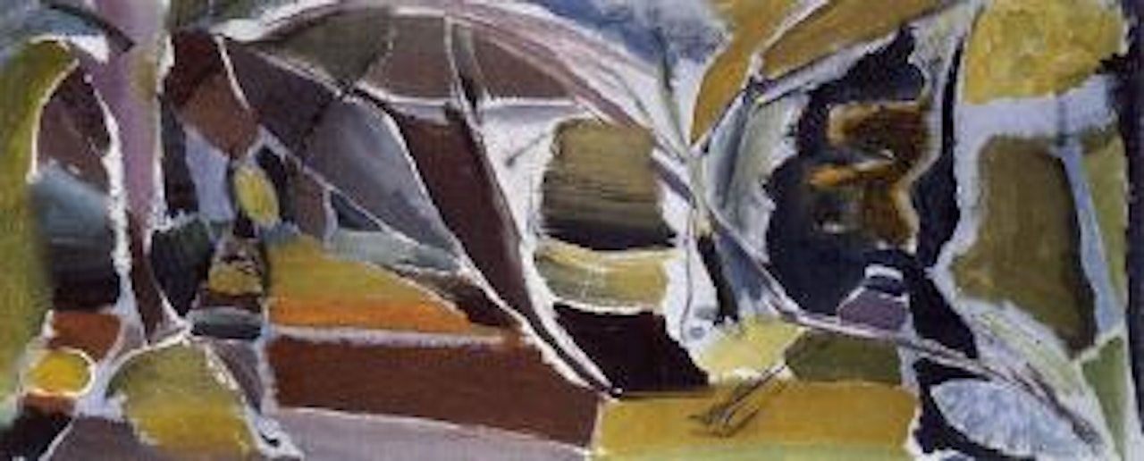 Two green rides by Ivon Hitchens