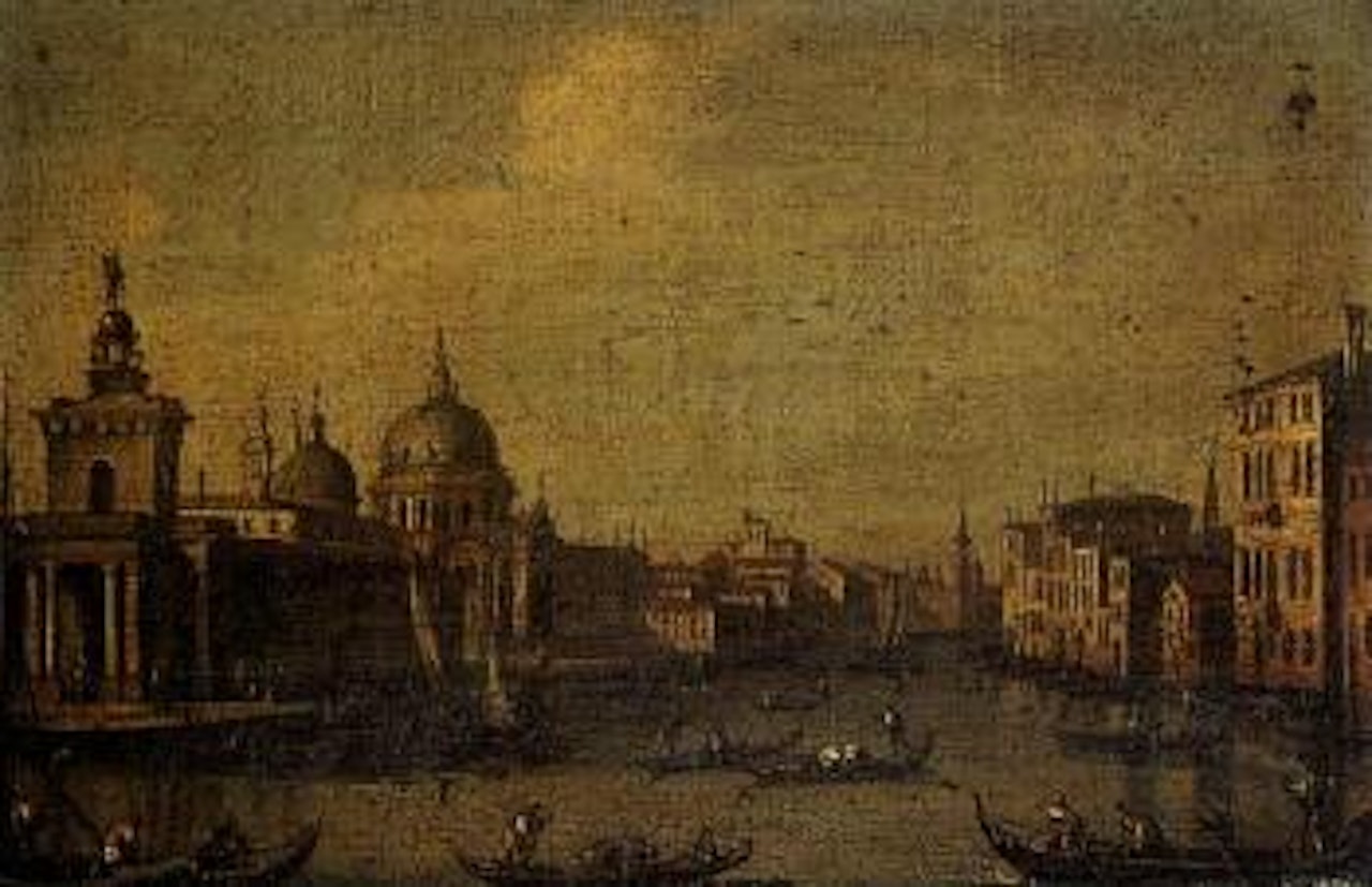 Entrance to Grand Canal with Punta della Dogana. Riva degli Schiavoni, Venice by Carlo Grubacs