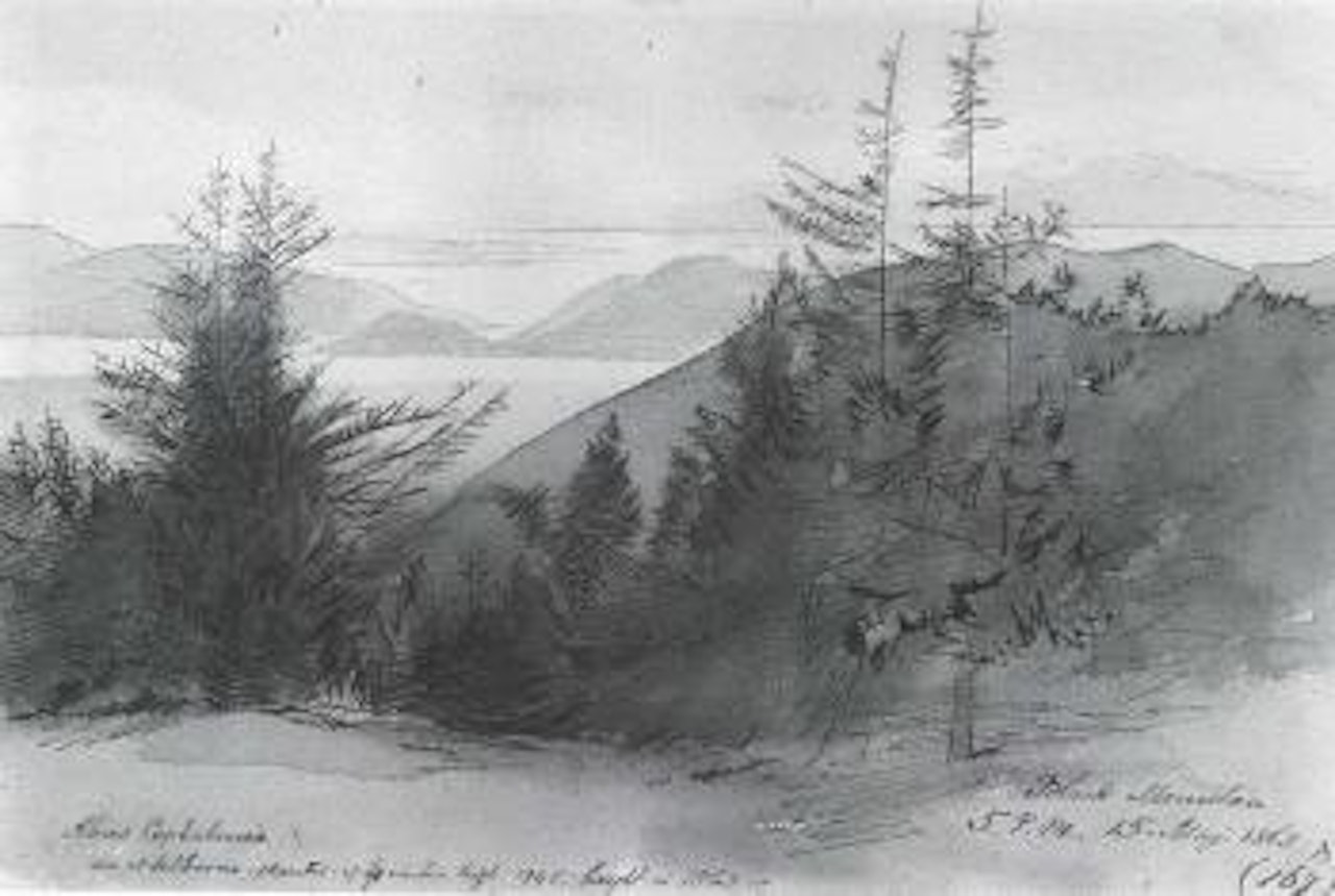 Black Mountain, Cephalonia by Edward Lear
