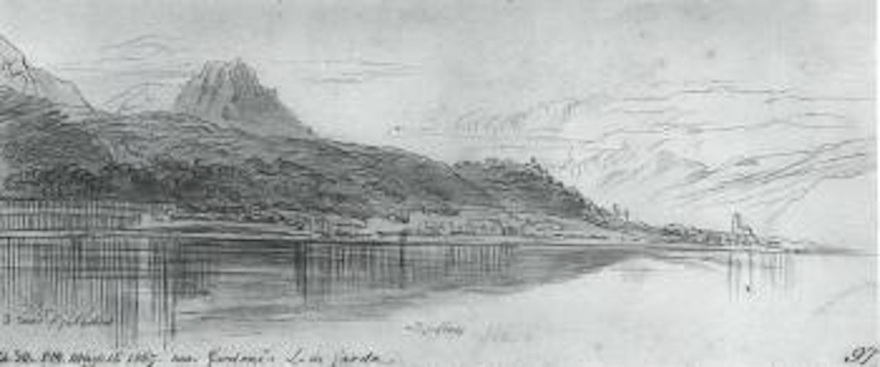 Near Gardone, Lake Garda by Edward Lear
