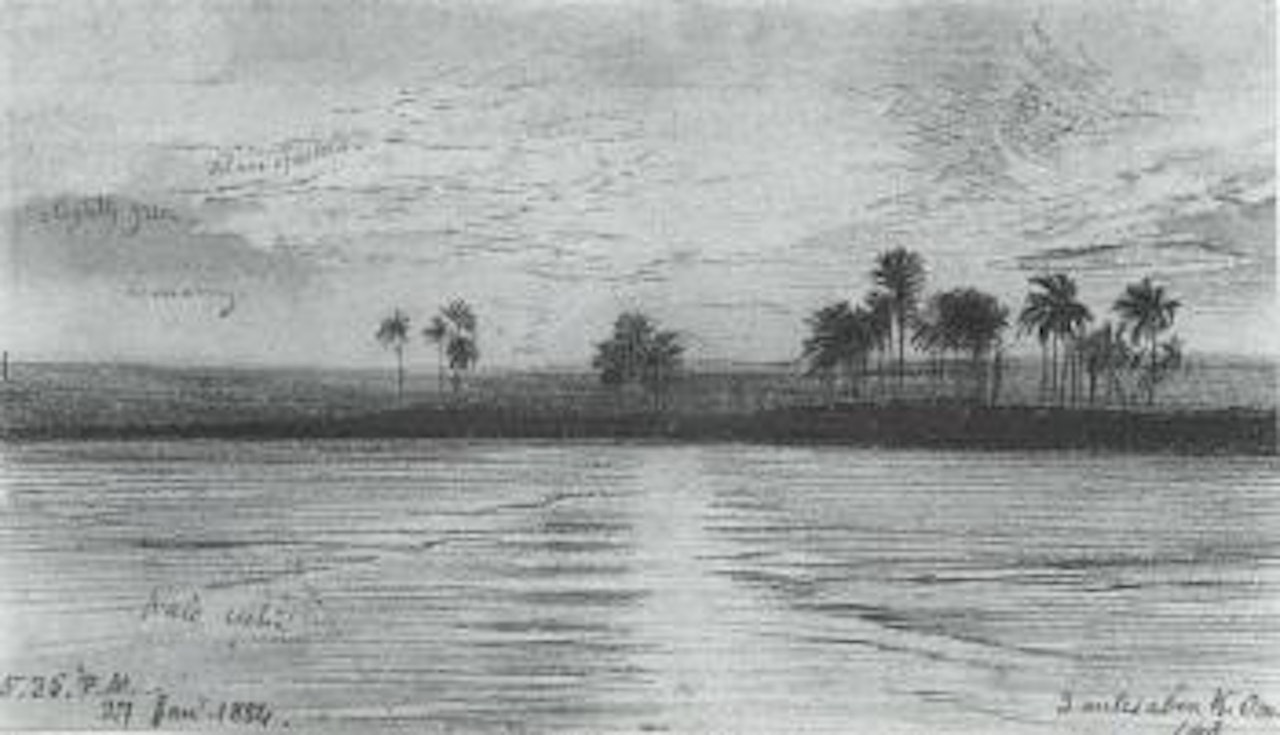 Above Kom Ombo, Egypt by Edward Lear