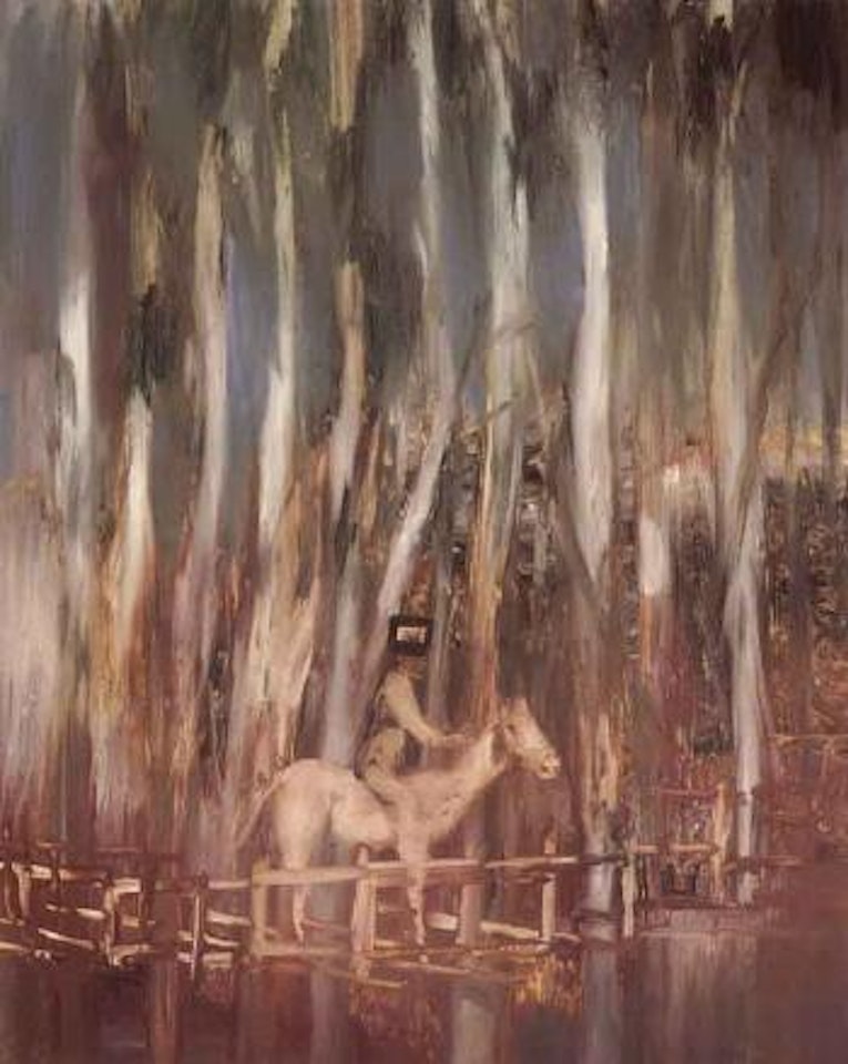 Kelly on horseback by Sidney Nolan