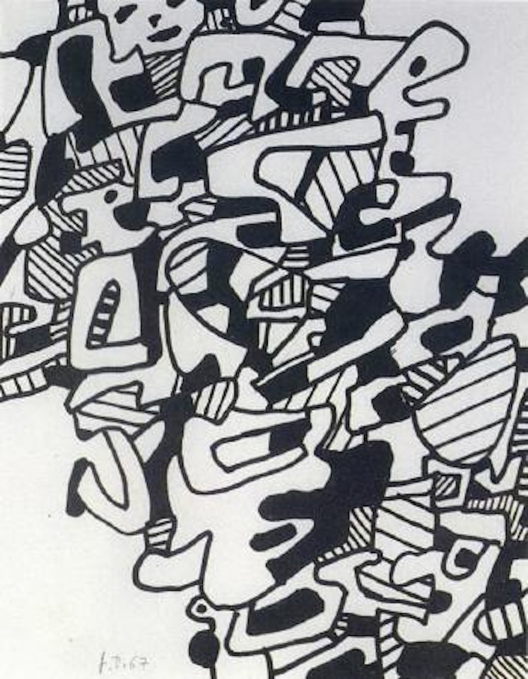 Motif Logologique Diagonal, illustrating Cerceaux'sorcellent by Jean Dubuffet