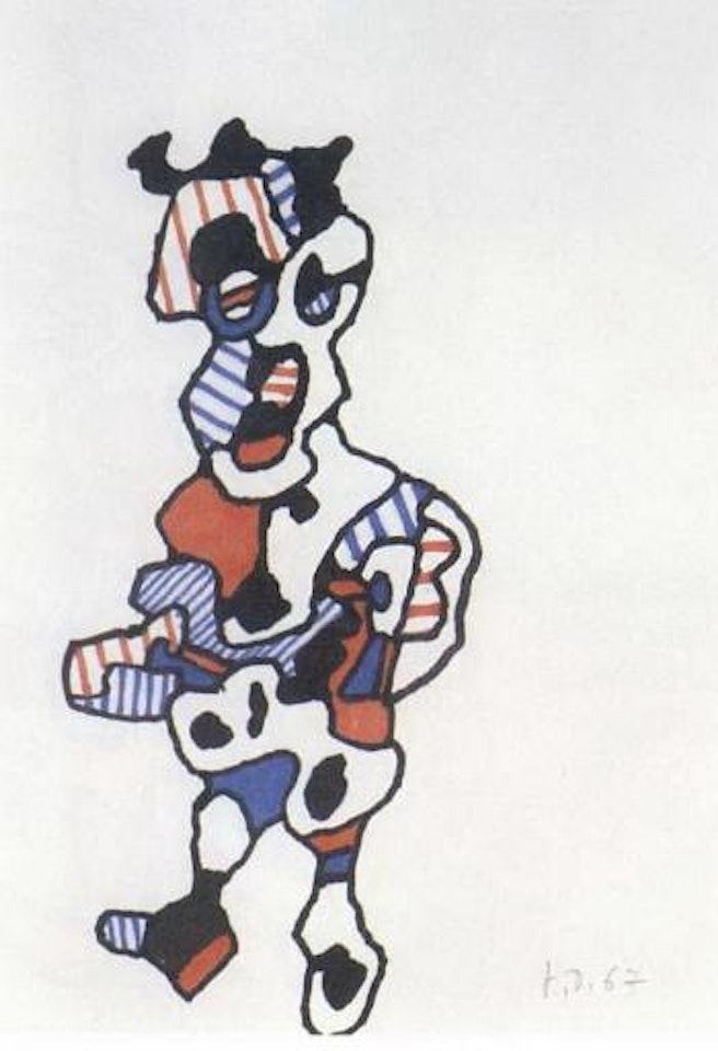 Personnage en pied, illustrating Cerceaux 'sorcellent by Jean Dubuffet