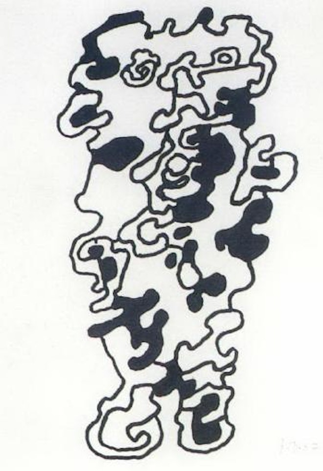 Personnage, illustration for book Cerceau 'sorcellent by Jean Dubuffet