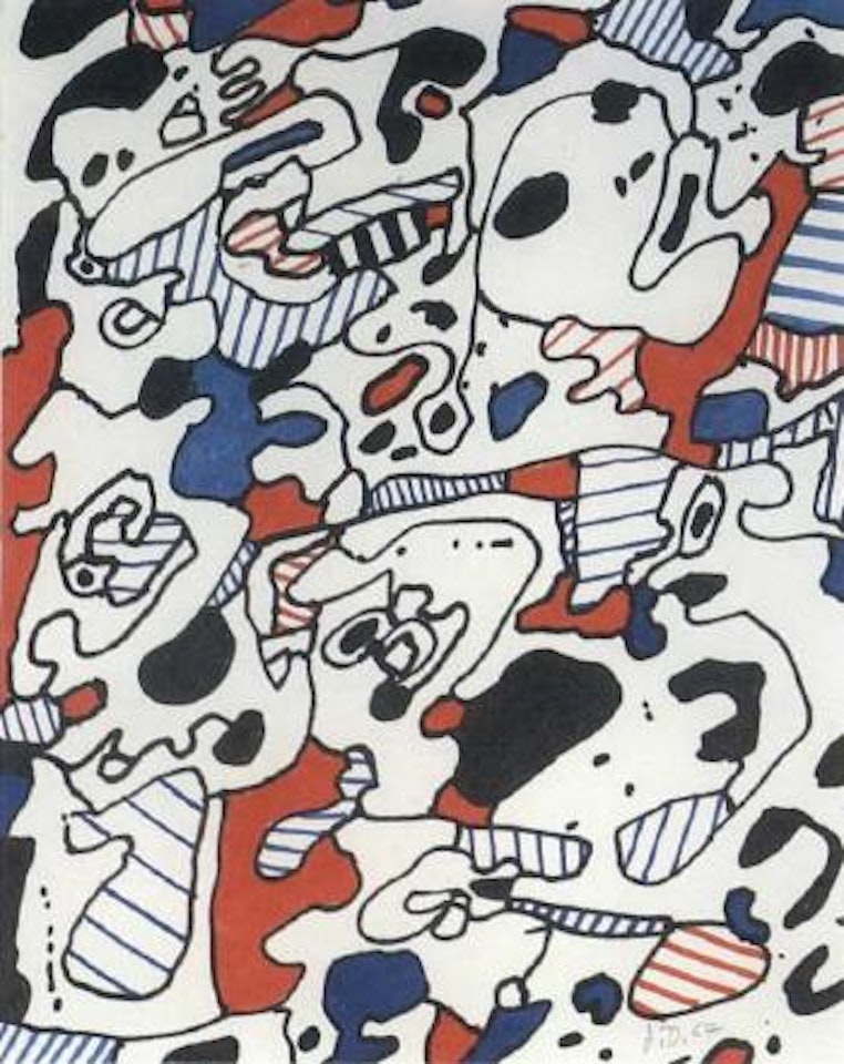 Logologie, illustration for book Cerceaux 'sorcellent by Jean Dubuffet