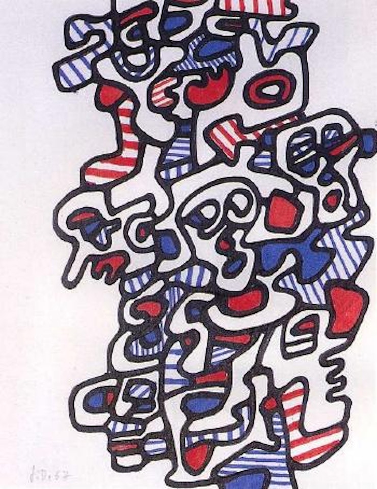 Arbre de Figures, illustration for book Cerceaux 'sorcellent by Jean Dubuffet