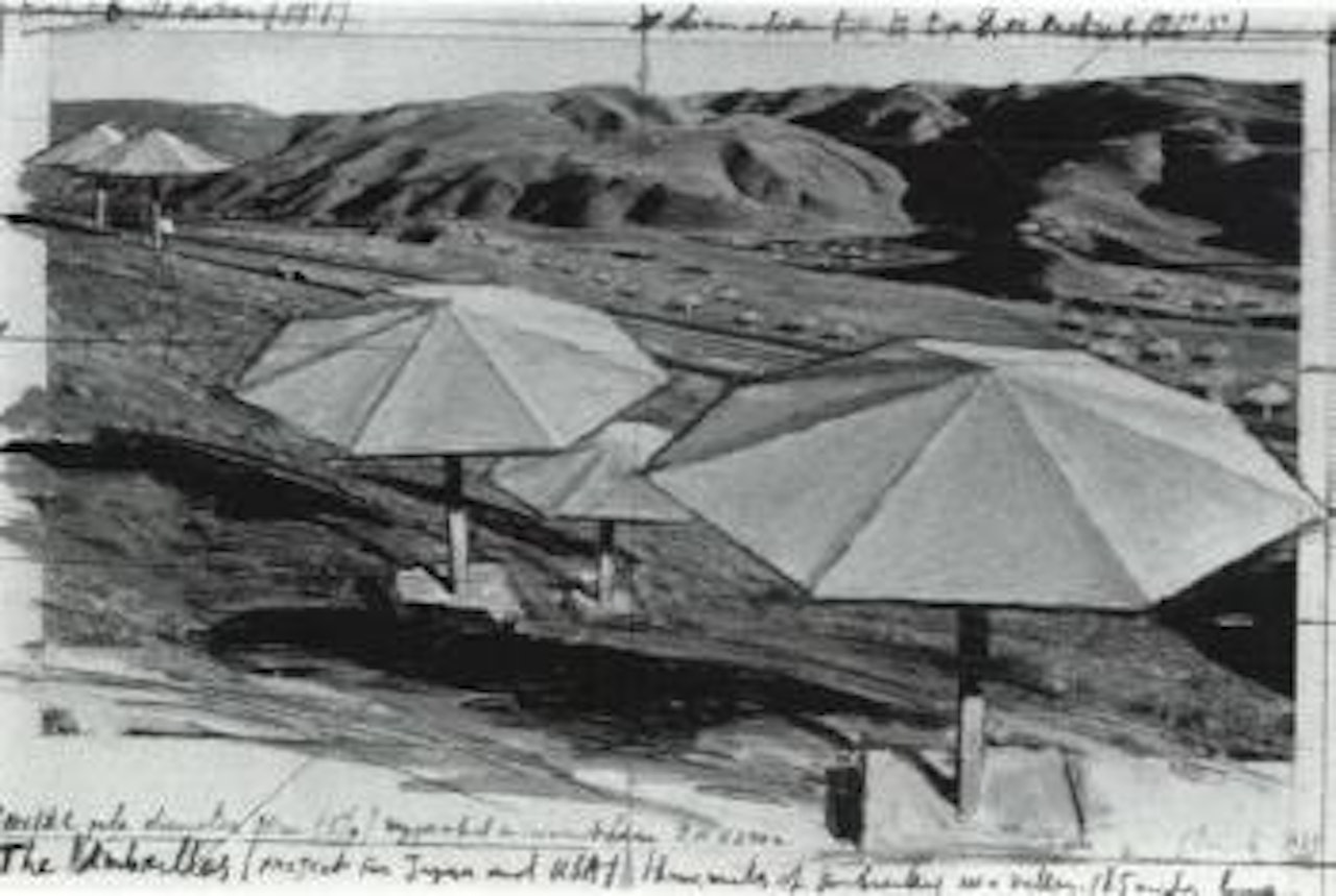 The Umbrellas, project for Japan and the USA by Christo