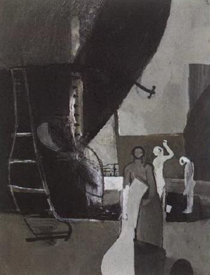 Boys by the hull of a ship by Keith Vaughan