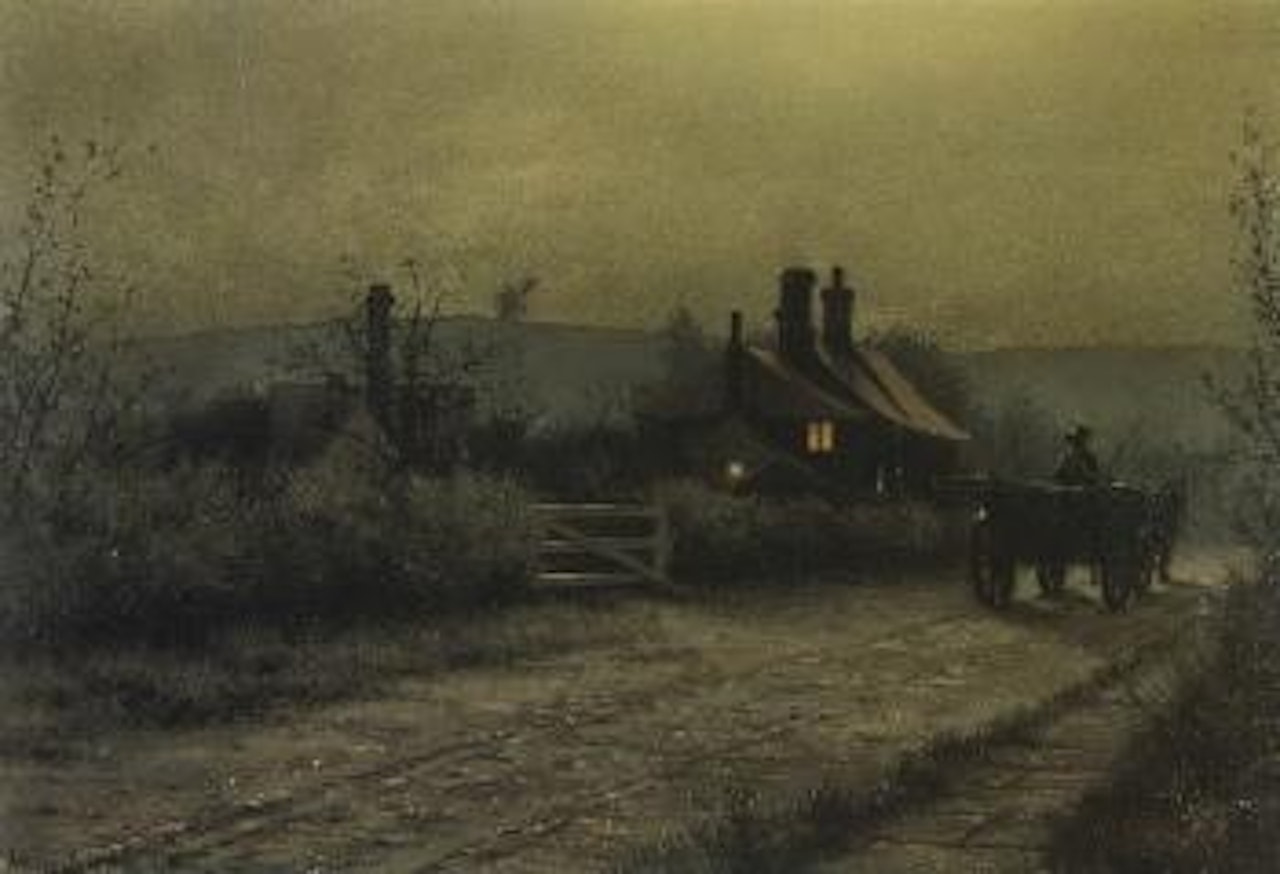 A country road near Leeds at night by John Atkinson Grimshaw