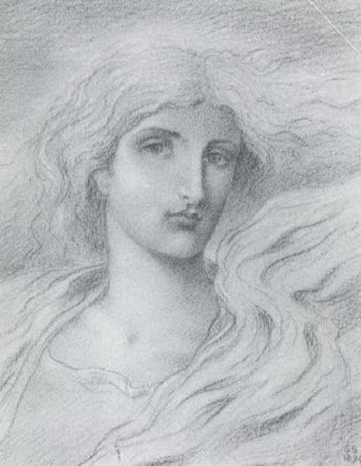 Symbolist Head by Simeon Solomon