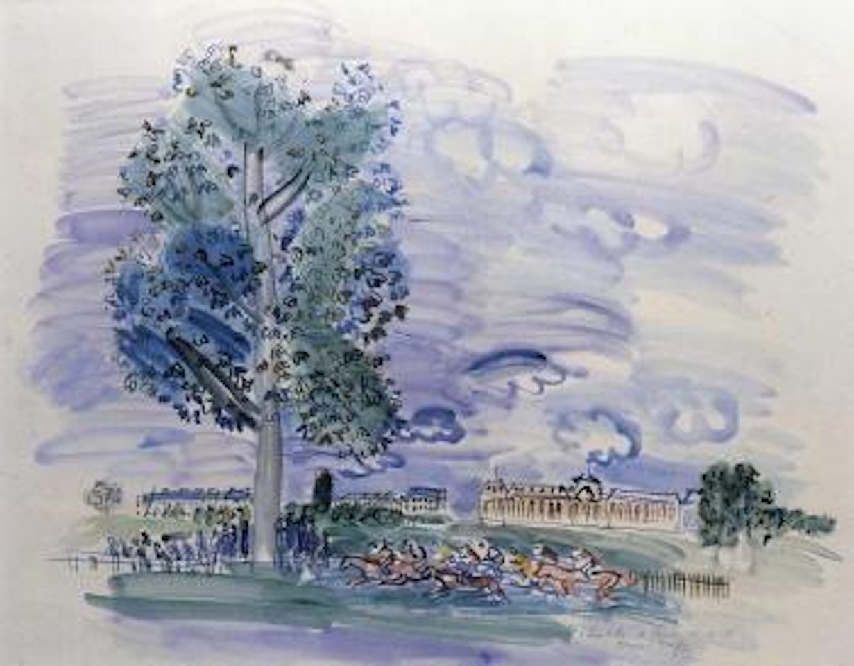 Chantilly, le Derby de 1928 by Raoul Dufy