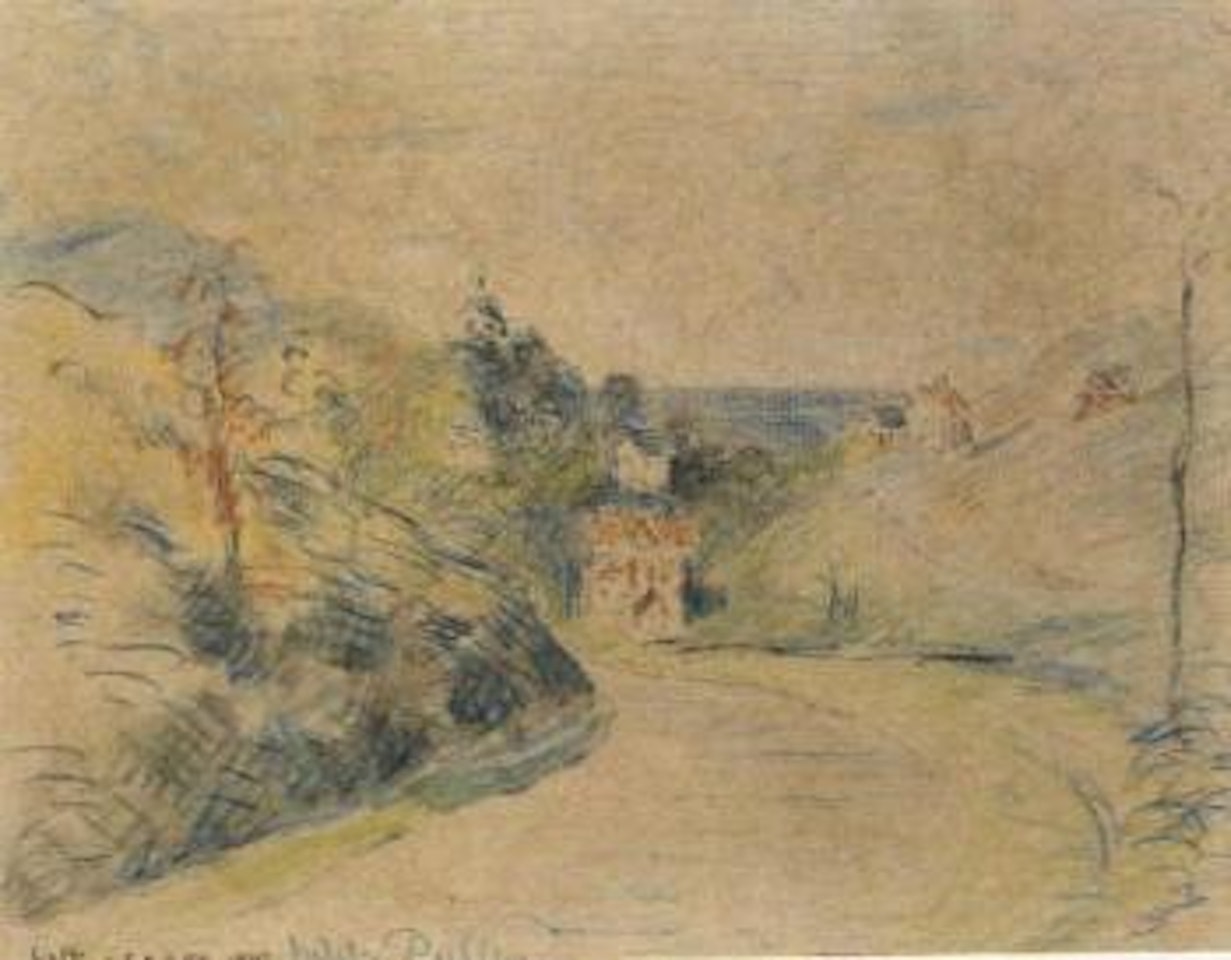Entree du village pres de la mer by Camille Pissarro