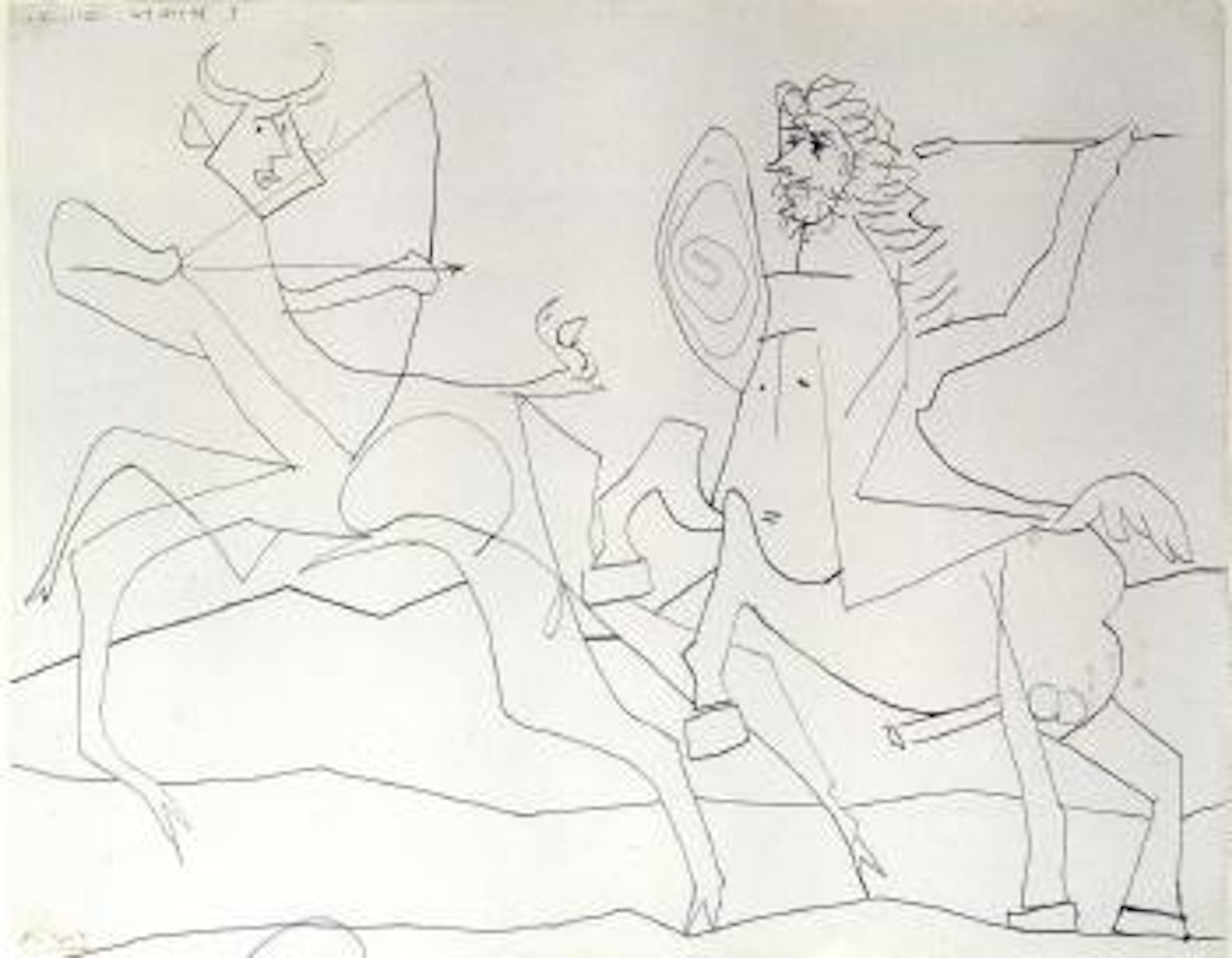 Combat de Faune et de Centaure, Golfe Juan by Pablo Picasso