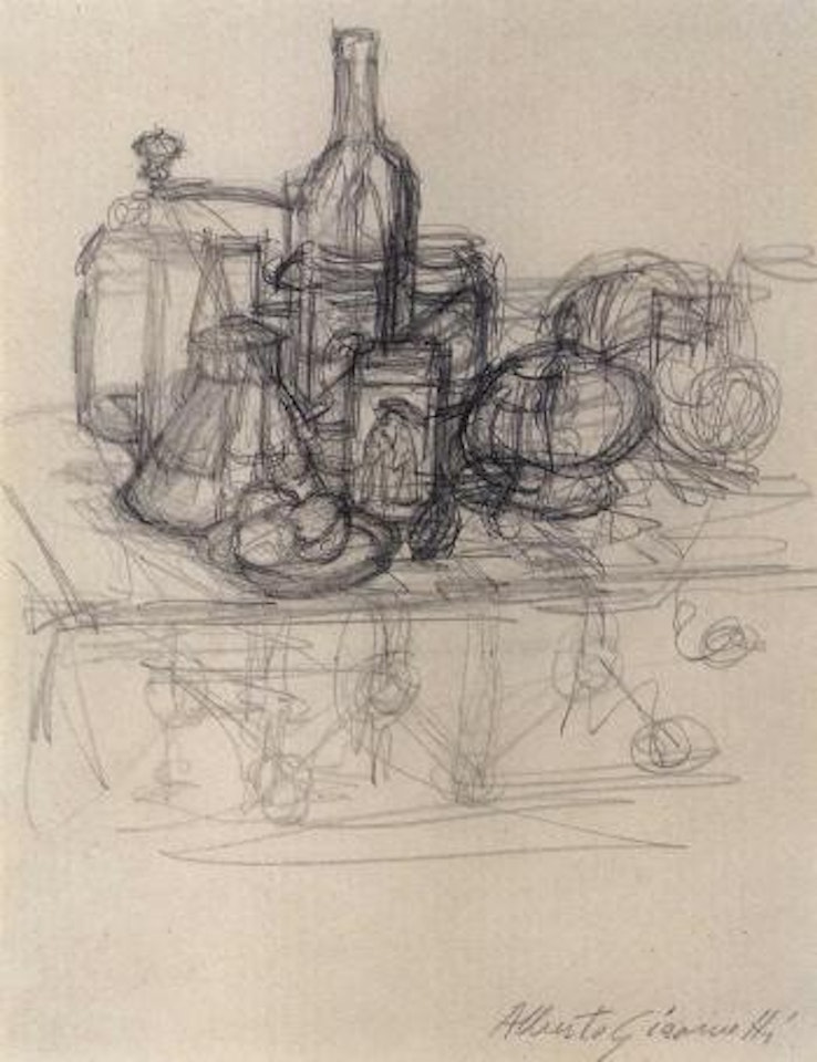 Nature morte aux bouteilles by Alberto Giacometti