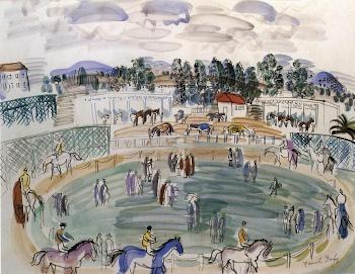Le paddock, Cagnes sur Mer by Raoul Dufy