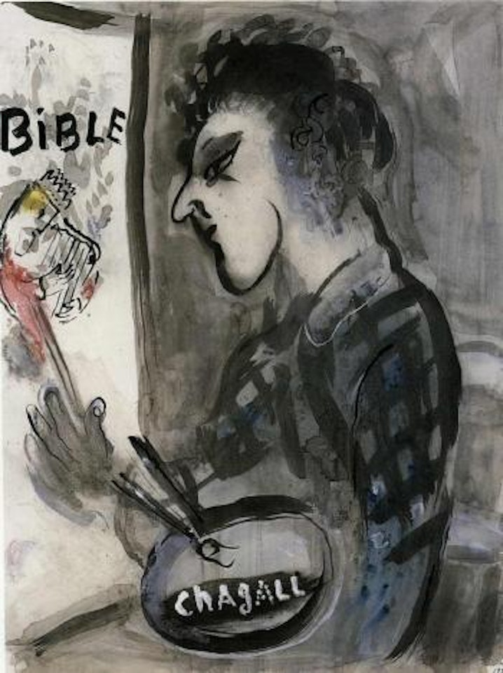 L'artiste, autoportrait a la palette by Marc Chagall