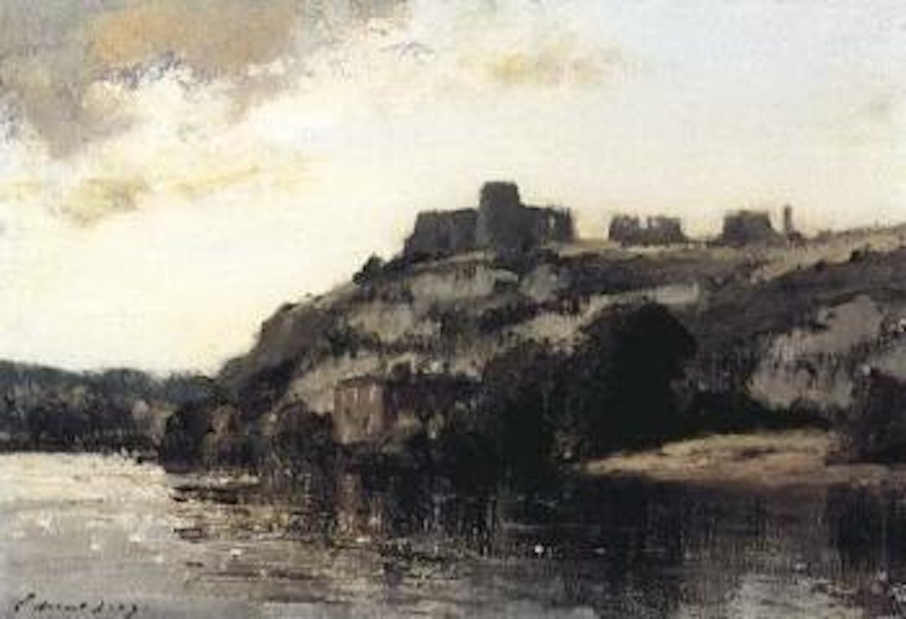 Castle on the Seine; Chateau Gaillard by Edward Seago