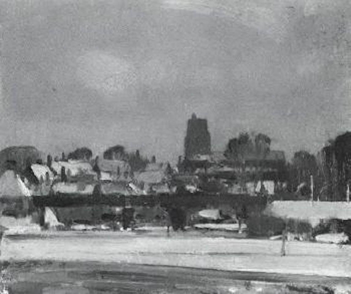 Village under snow, East Anglia by Edward Seago