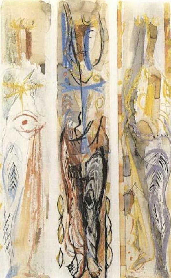 Study for stained glass at Oundle School Chapel by John Piper