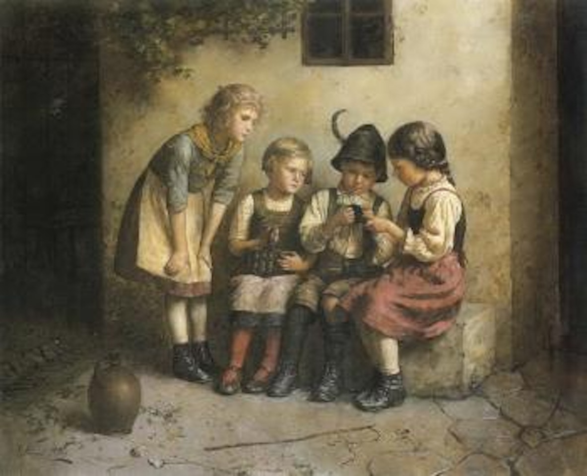 Knitting lesson by Edmund Adler