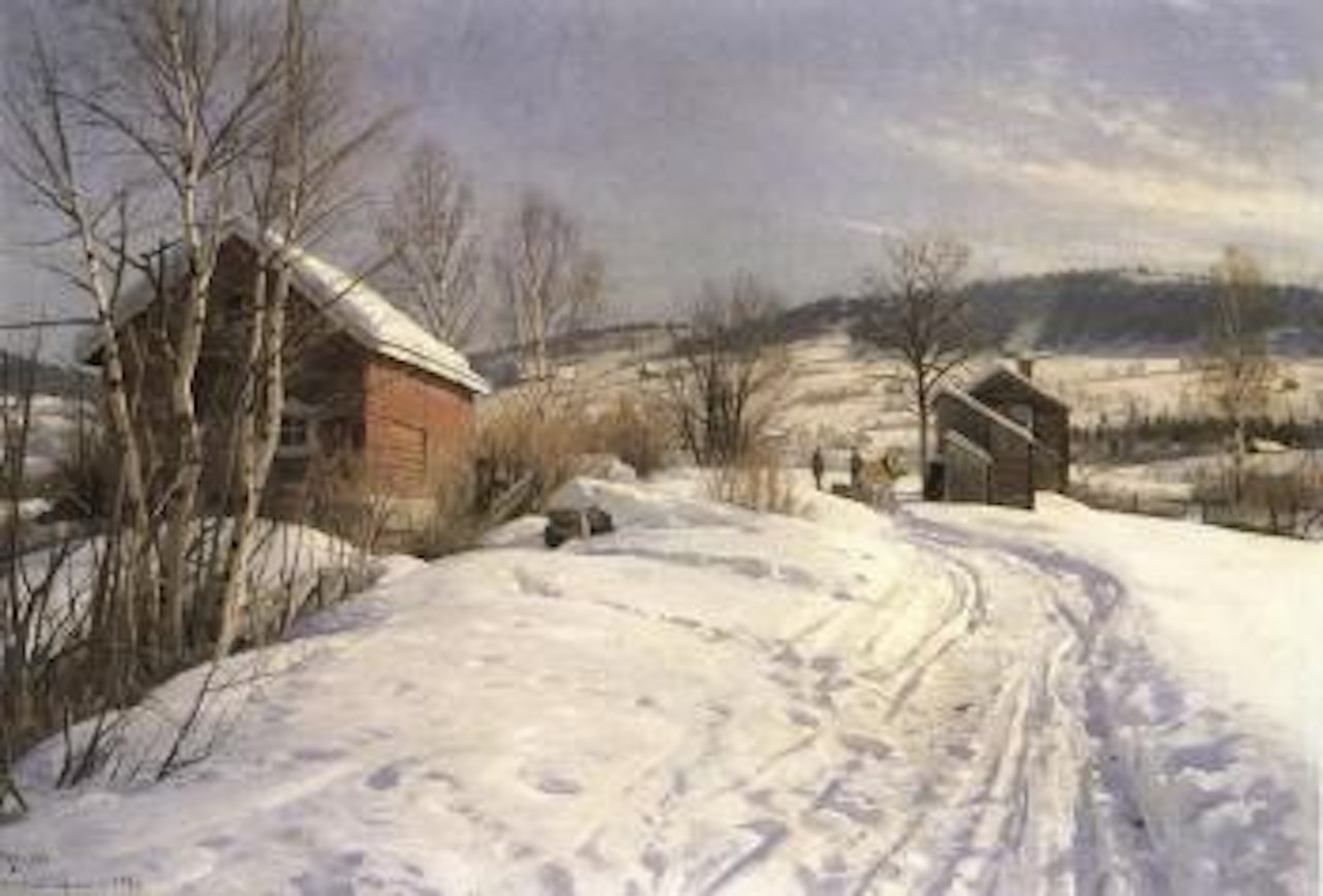 Winter landscape, Lillehammer by Peder Mork Monsted