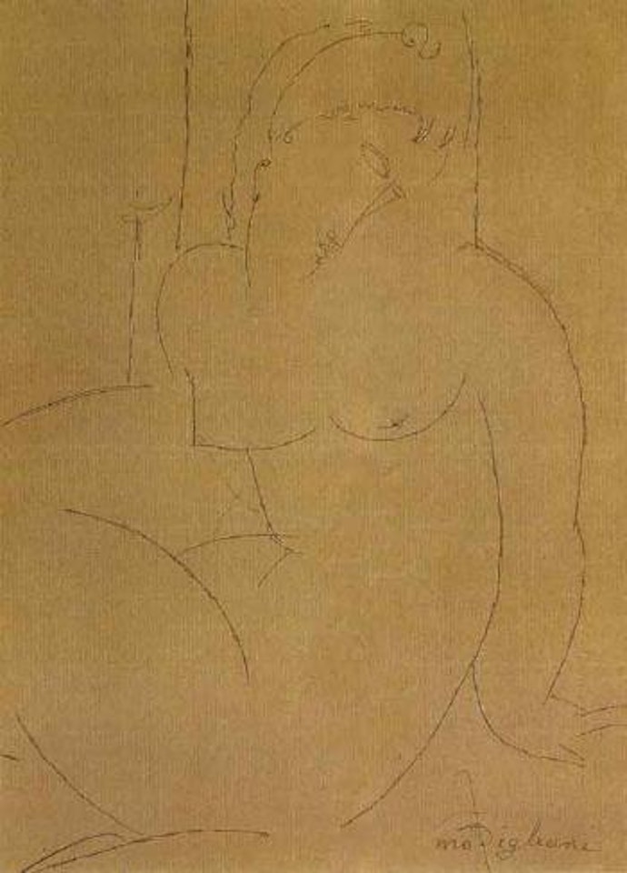 Nu assis by Amedeo Modigliani