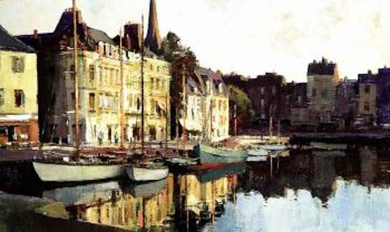 Evening sunlight, Honfleur, France by Edward Seago