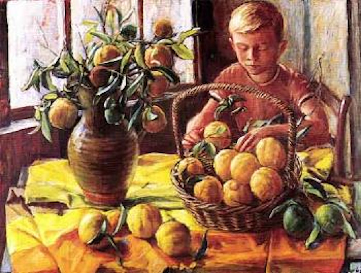 Graham with lemons by Margaret Hannah Olley