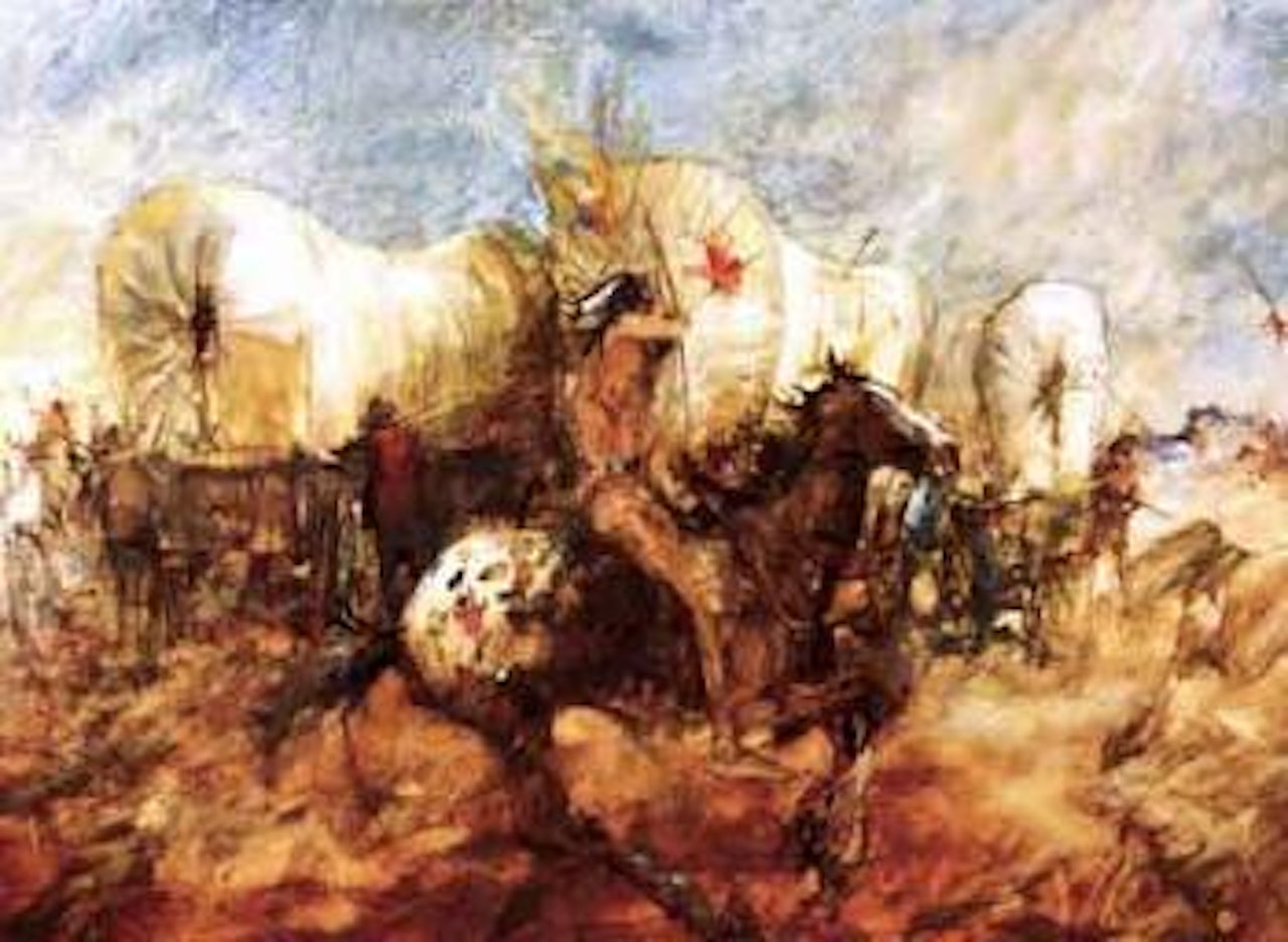 The Flaming Arrow, Indian Series no.2 by Hugh Sawrey