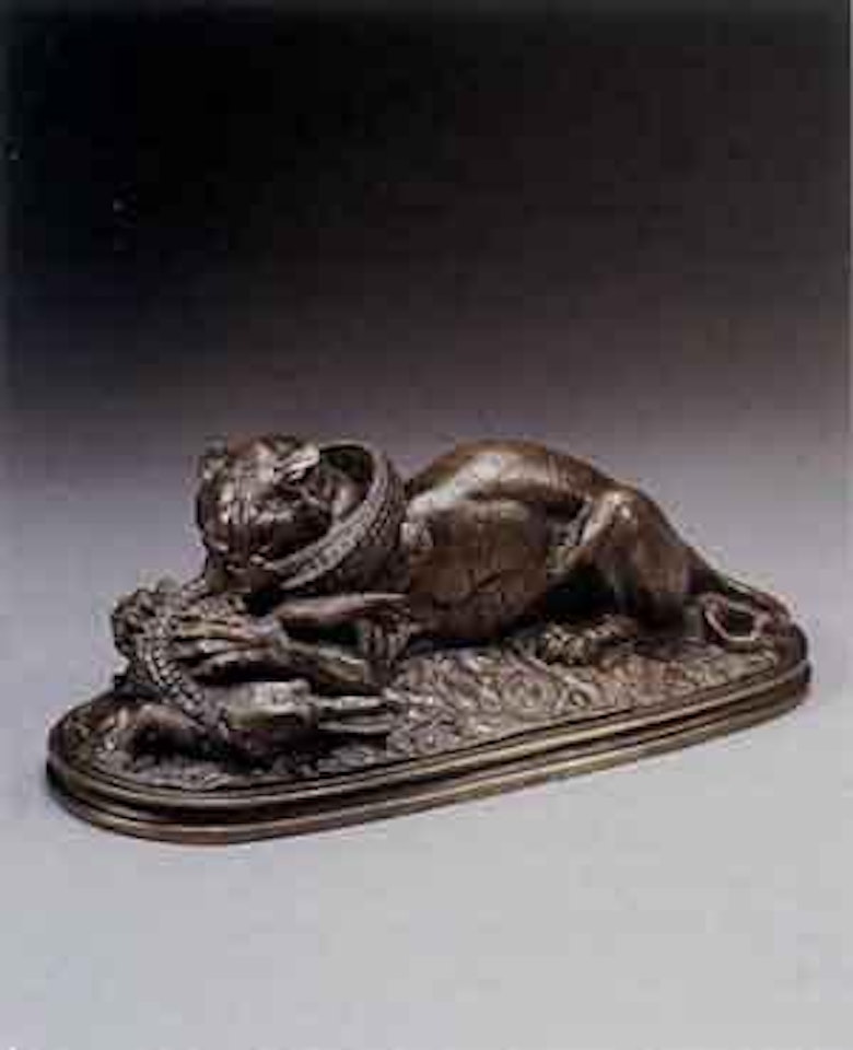 Tiger and Gavial by Antoine-Louis Barye