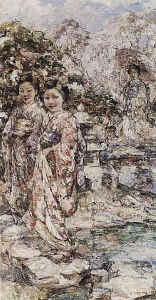 In a Japanese garden by Edward Atkinson Hornel