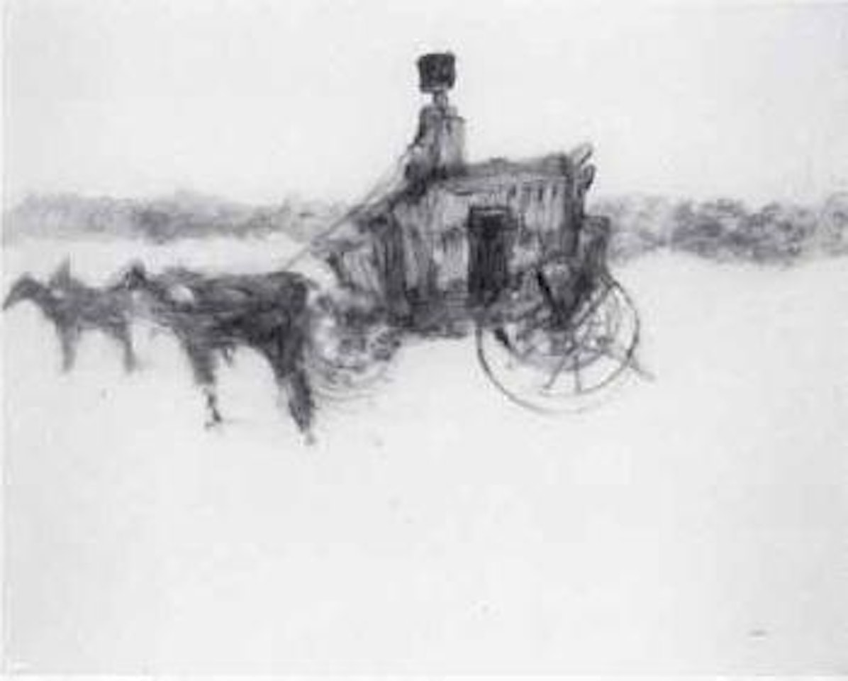 Kelly and carriage by Sidney Nolan