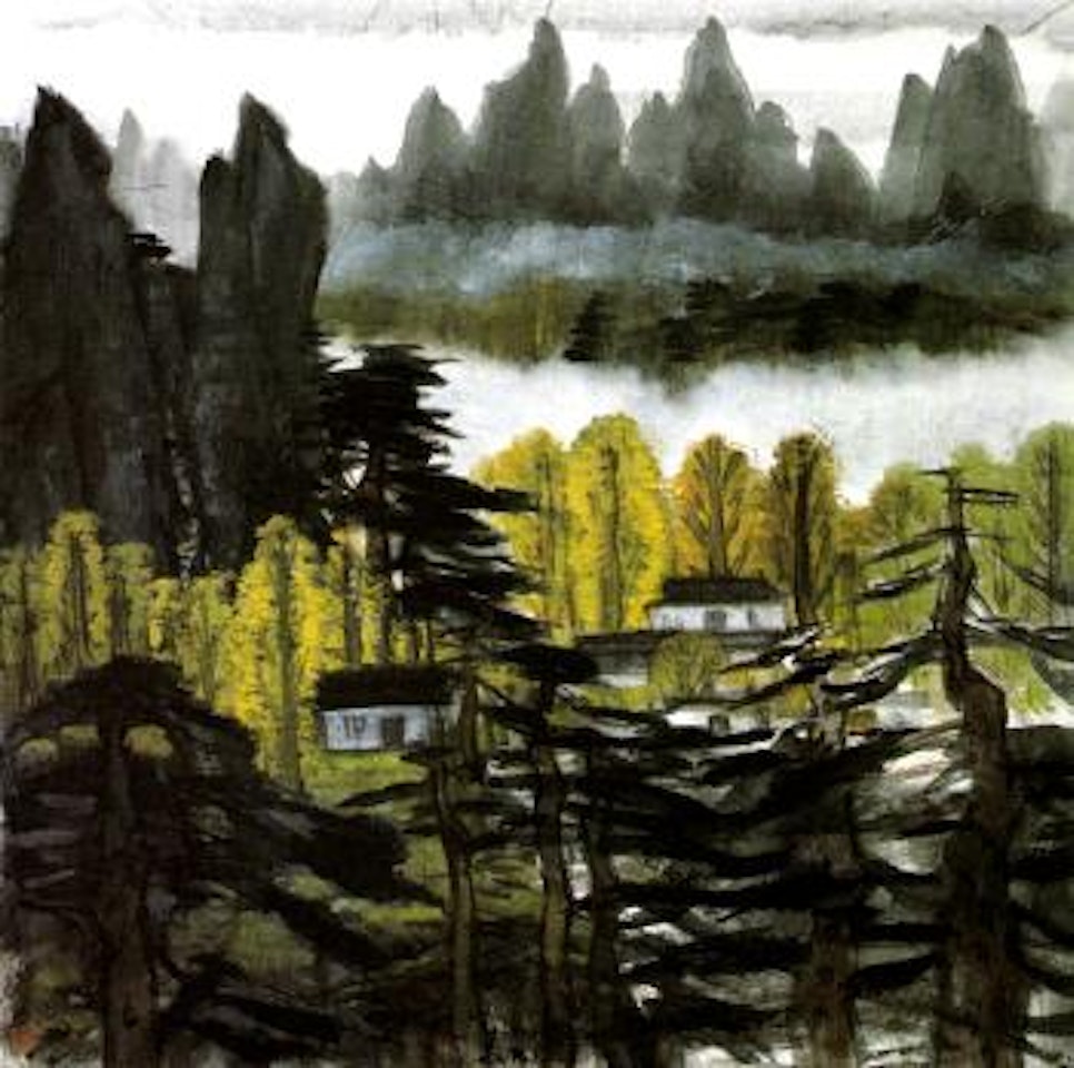 Landscape of early spring by Lin Fengmian