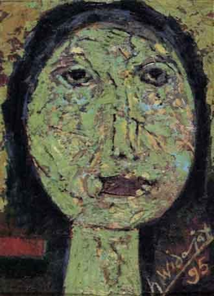 Green-faced girl by Haji Widayat