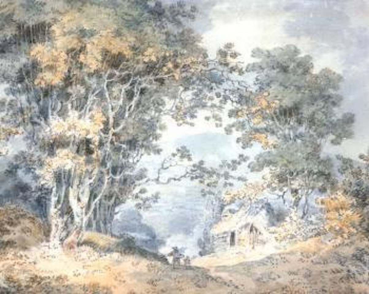 Rustics on a country track at Hindhead, Surrey. A ruined cottage, Hindhead by Joseph Mallord William Turner