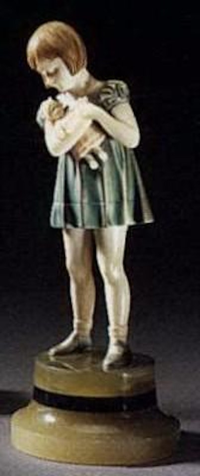 Child with doll by Ferdinand Preiss