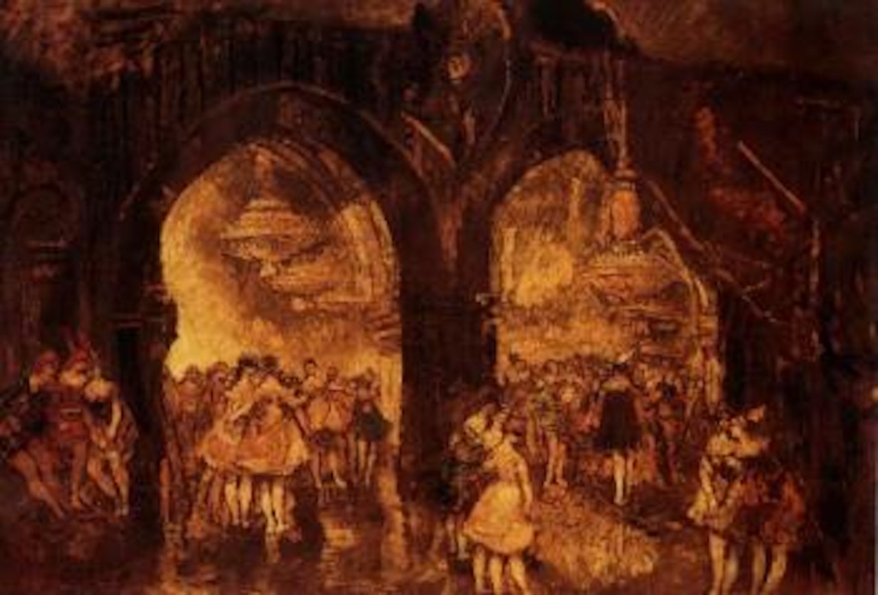Le bal masque by Adolphe Monticelli