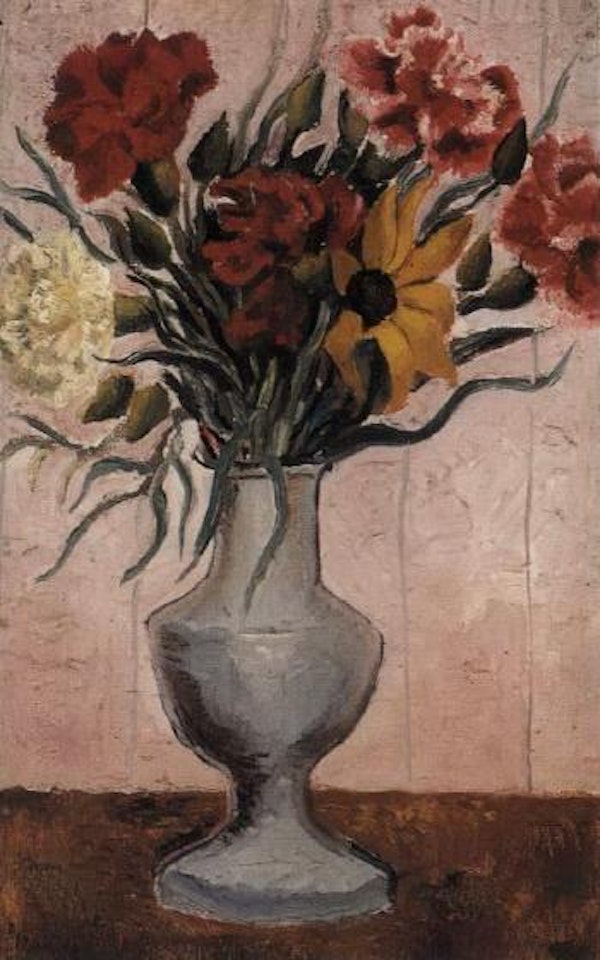 Carnations in vase by Christopher Wood