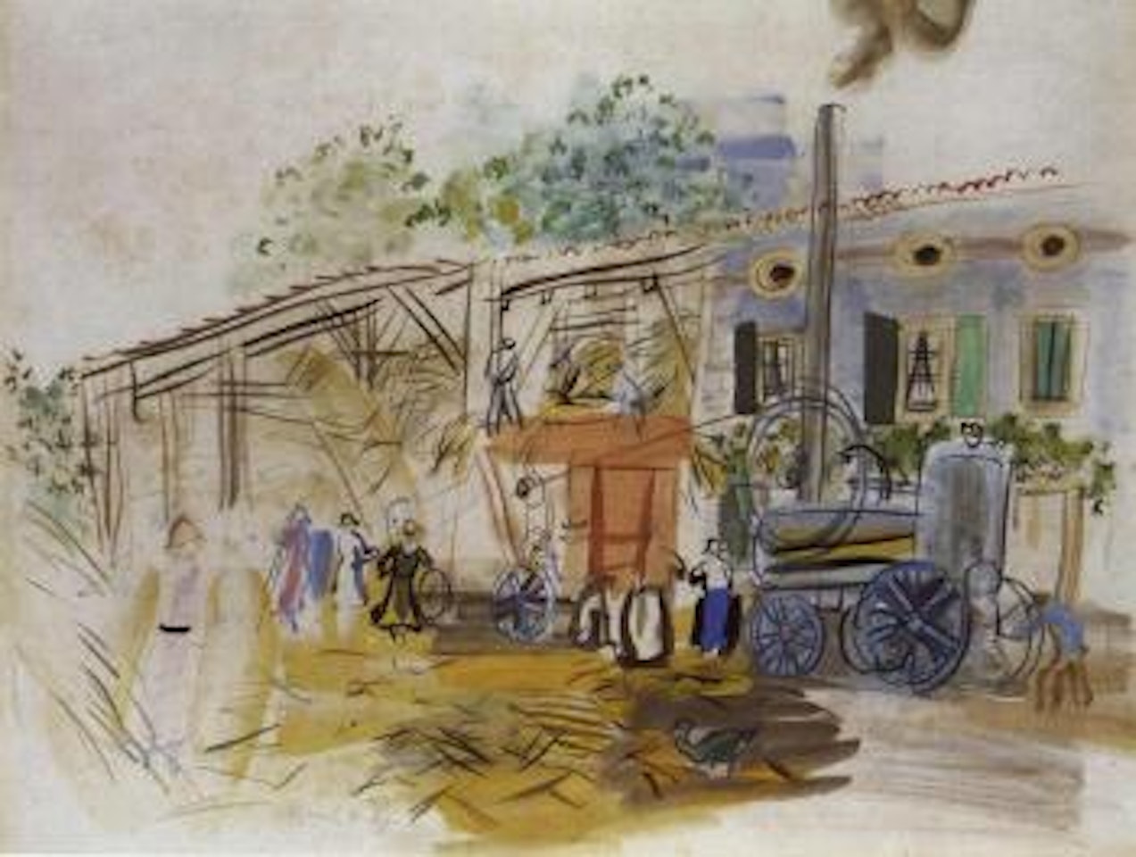 Depiquage dans la cour de ferme by Raoul Dufy