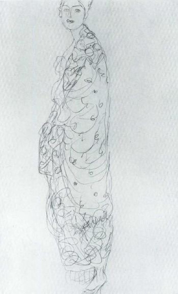 Lady wearing Kimono, her feet showing by Gustav Klimt