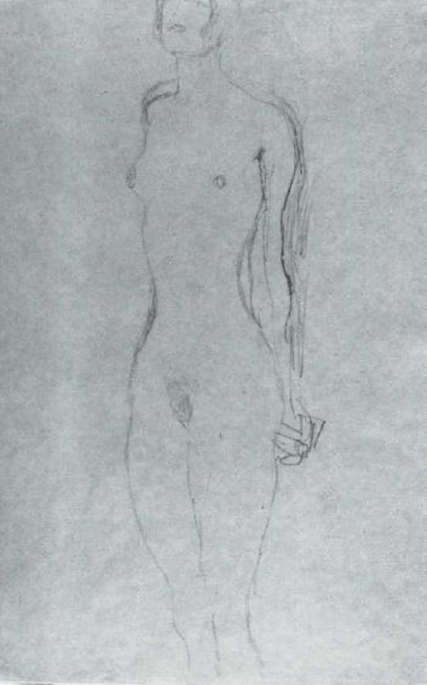 Standing female nude by Gustav Klimt