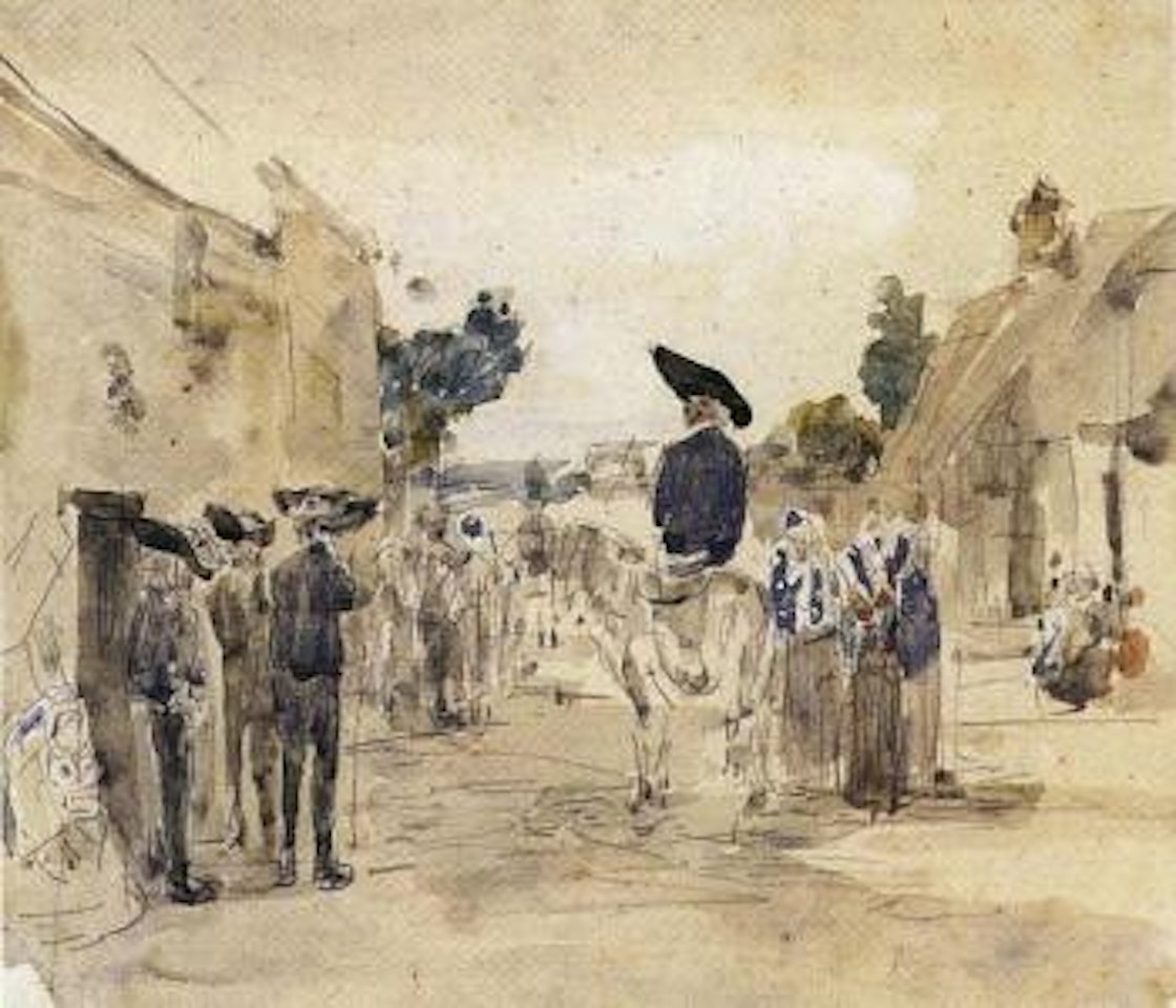Village Breton by Eugène Boudin