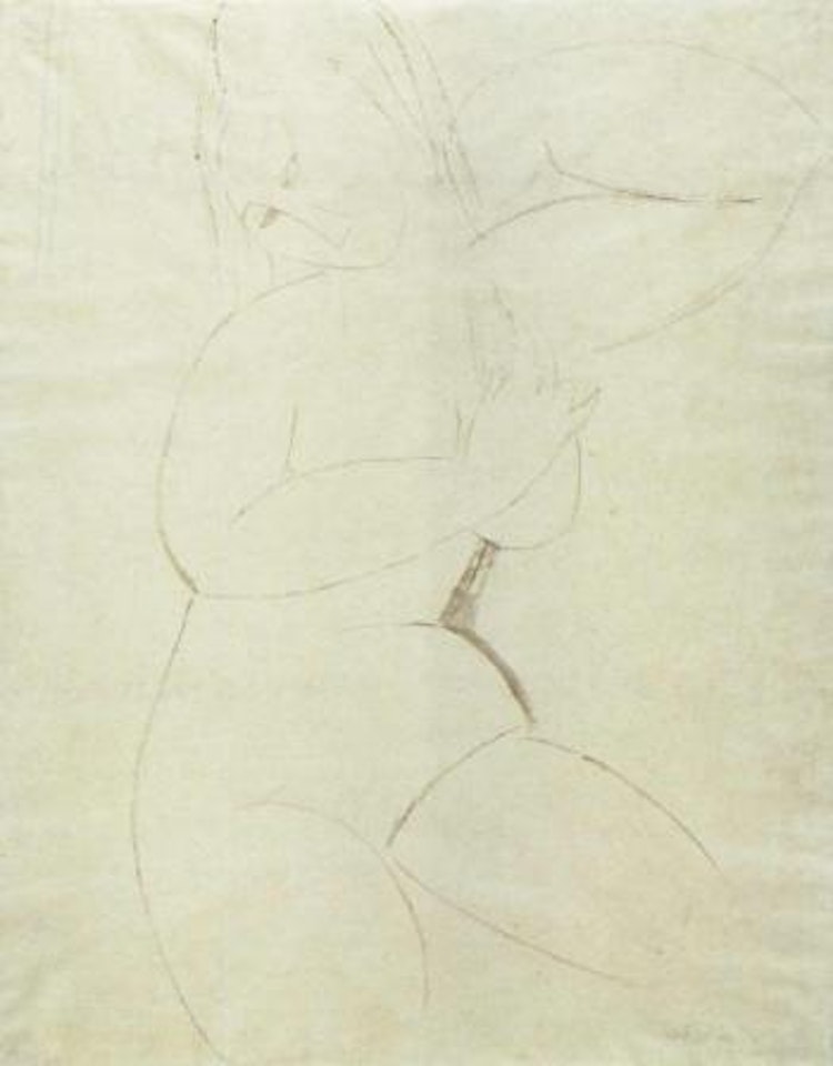Grande nue assise. Male nude by Amedeo Modigliani