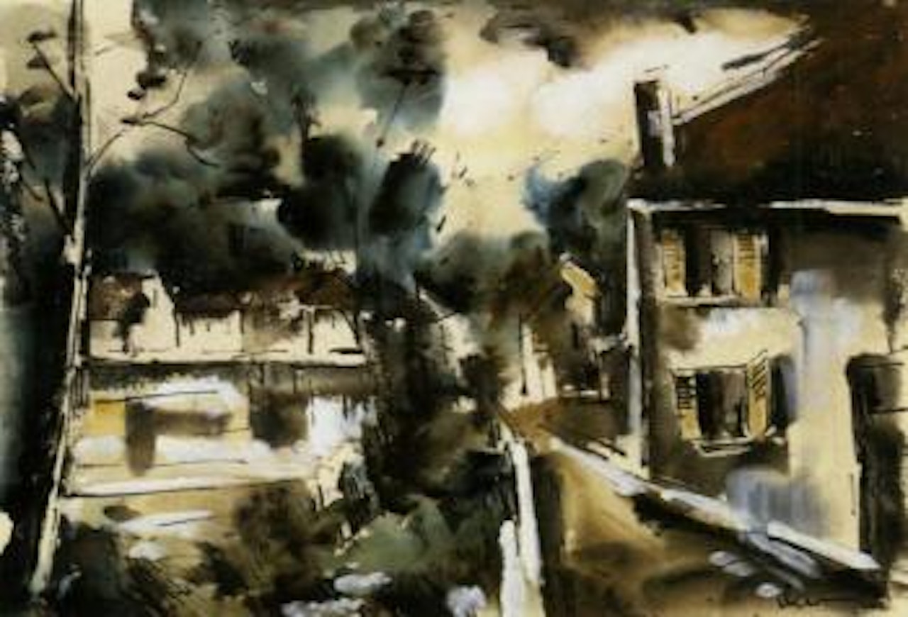 Maisons aux toits rouges by Maurice de Vlaminck