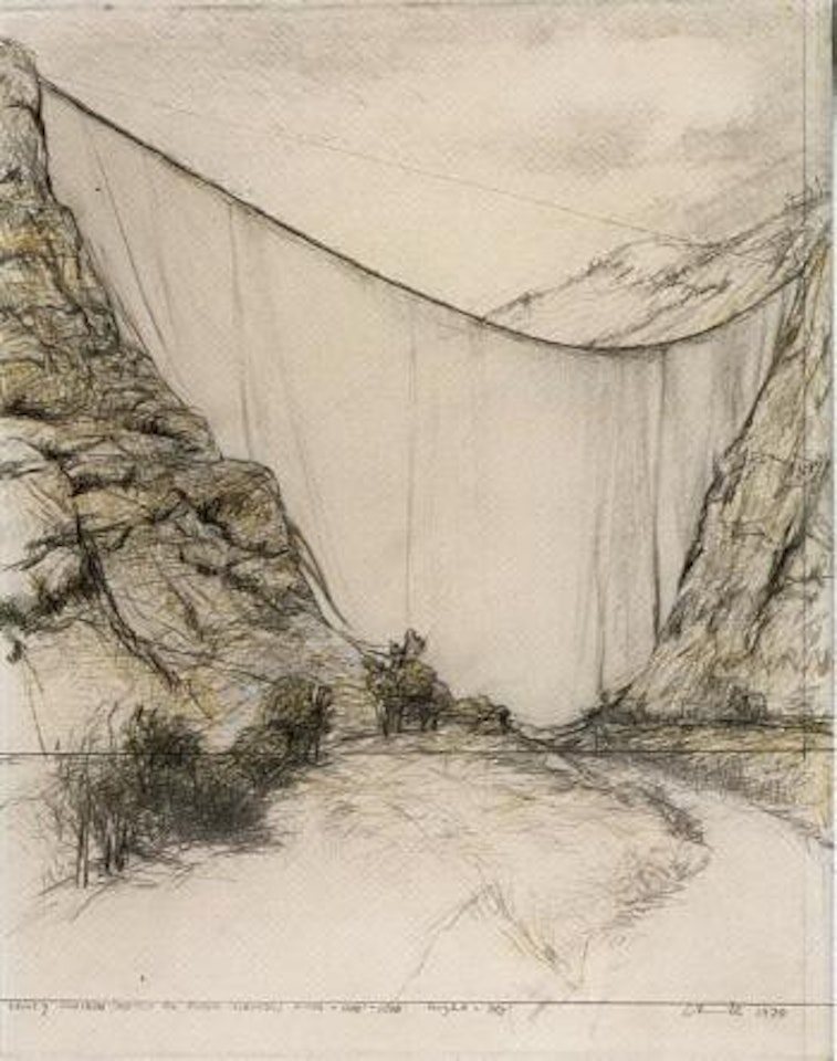 Valley Curtain, Project for Aspen, Colorado by Christo