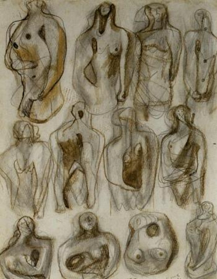 Drawings for sculpture by Henry Moore