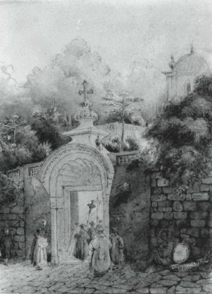 Entrance to St. Joseph's Baptistry, Macao by Marciano Antonio Baptista